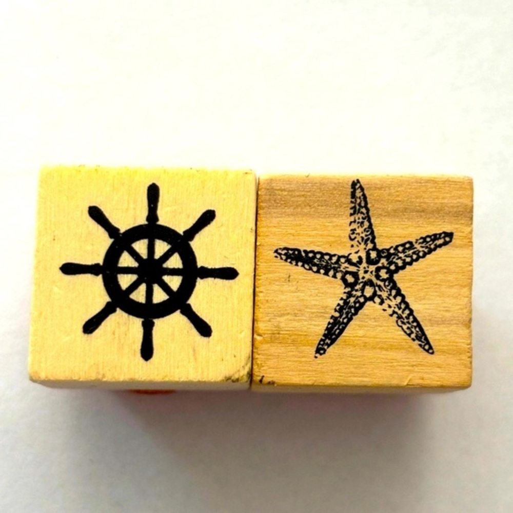 Pair of Nautical Themed Rubber Stamps, NWT